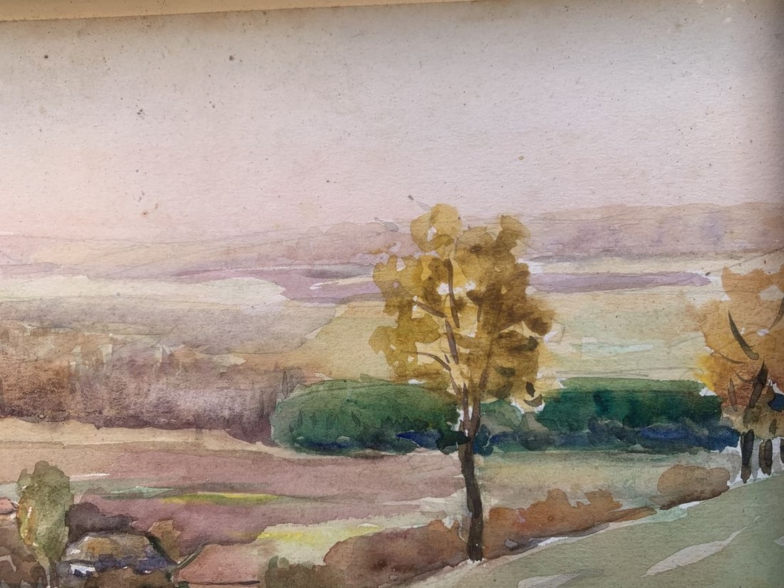 Watecolor painting Entrance to the village Ivan Kirillovych Tsyupka - 4