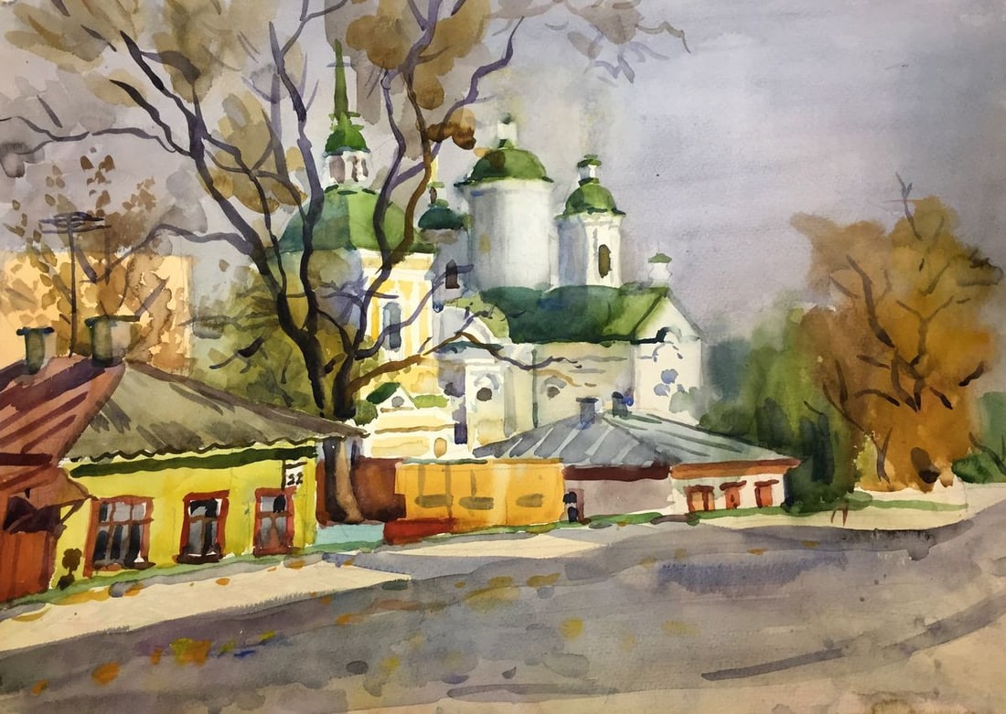 Watercolor painting Kiev Kryzhanivskyi Viktor Vladimirovich: Title: Watercolor painting Kiev Kryzhanivskyi Viktor Vladimirovich Description: NoBag 63 *** ABOUT THIS PAINTING *** * TITLE: "Kiev" * ARTISTS: Kryzhanivskyi Viktor Vladimirovich * SIZE: 60x42