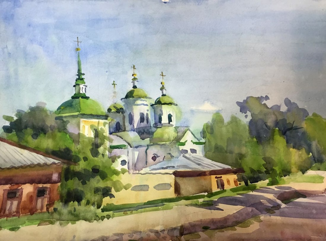 Watercolor painting Kiev Kryzhanivskyi Viktor Vladimirovich: Title: Watercolor painting Kiev Kryzhanivskyi Viktor Vladimirovich Description: NoBag 64 *** ABOUT THIS PAINTING *** * TITLE: "Kiev" * ARTISTS: Kryzhanivskyi Viktor Vladimirovich * SIZE: 60x42