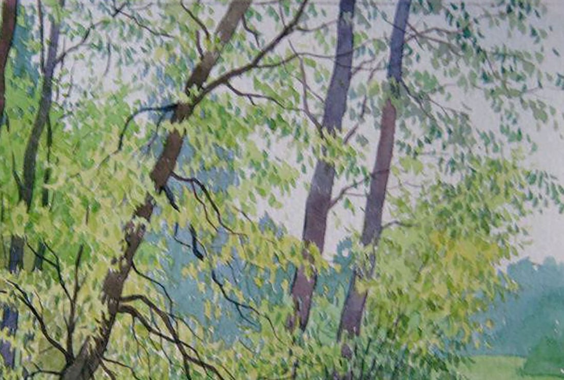 Watercolor painting Summer sketch Kalebets Valery - 3