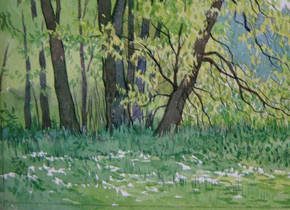 Watercolor painting Summer sketch Kalebets Valery - 4