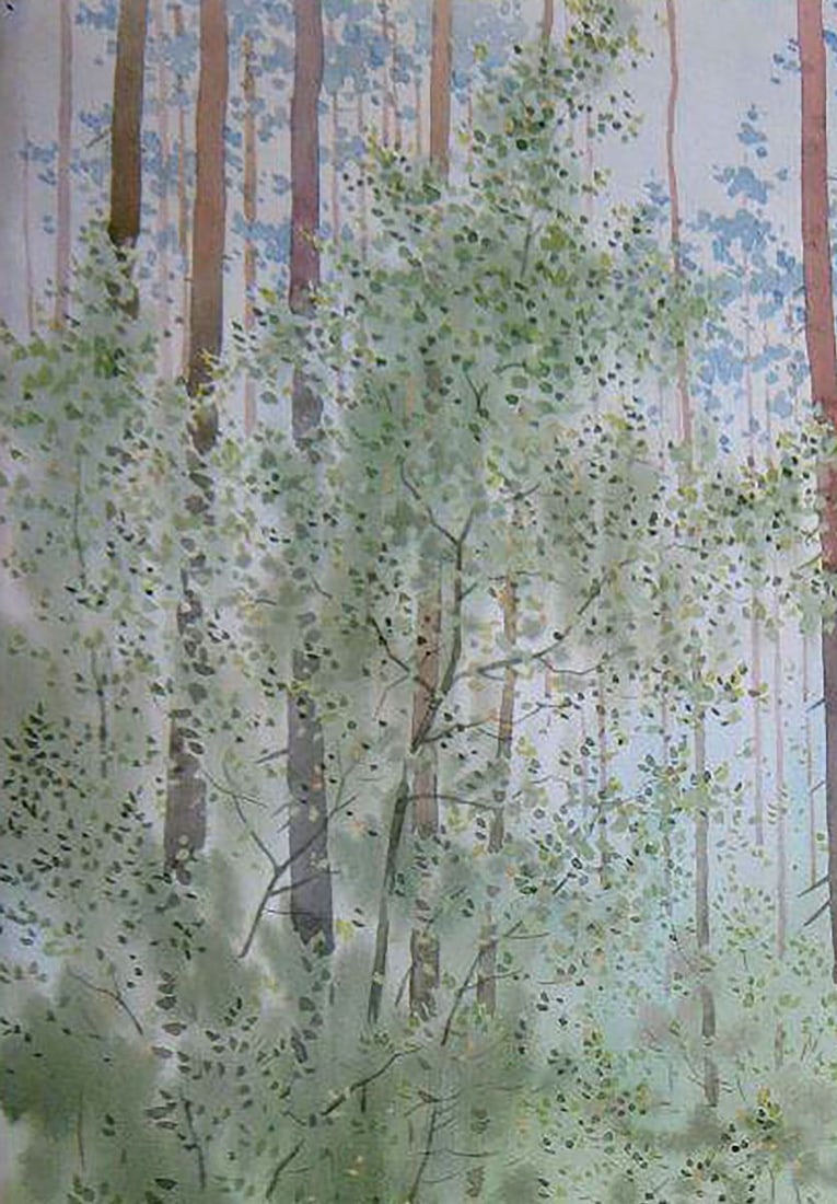 Watercolor painting May. Etude Kalebets Valery - 2