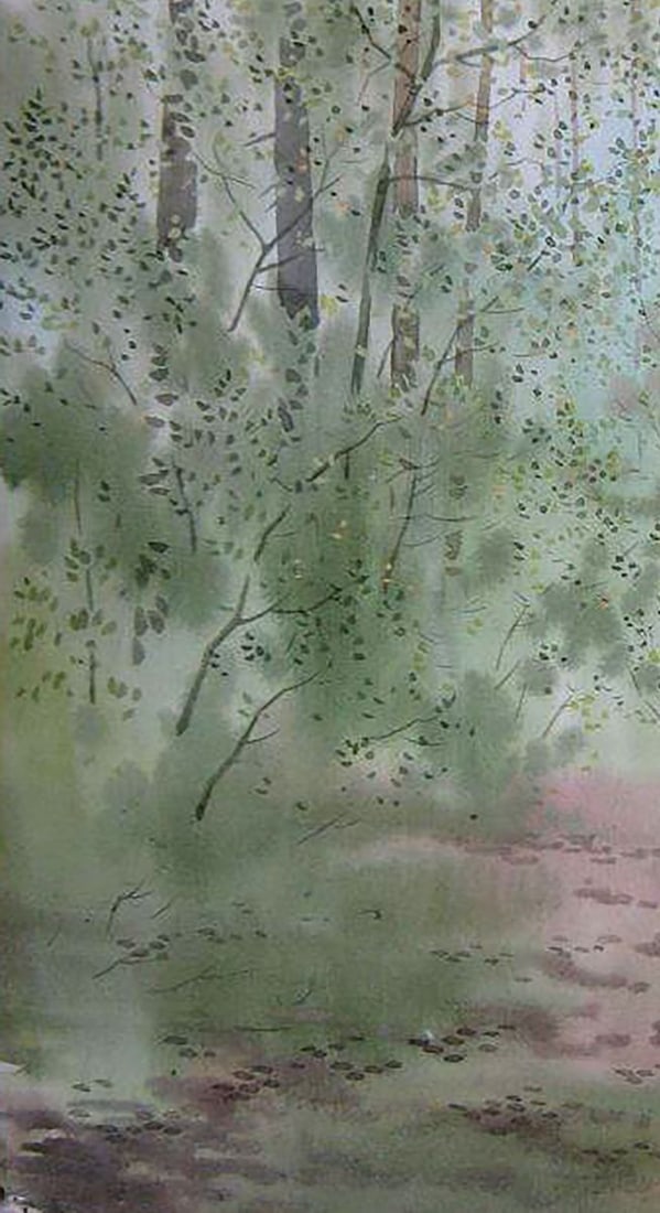 Watercolor painting May. Etude Kalebets Valery - 4