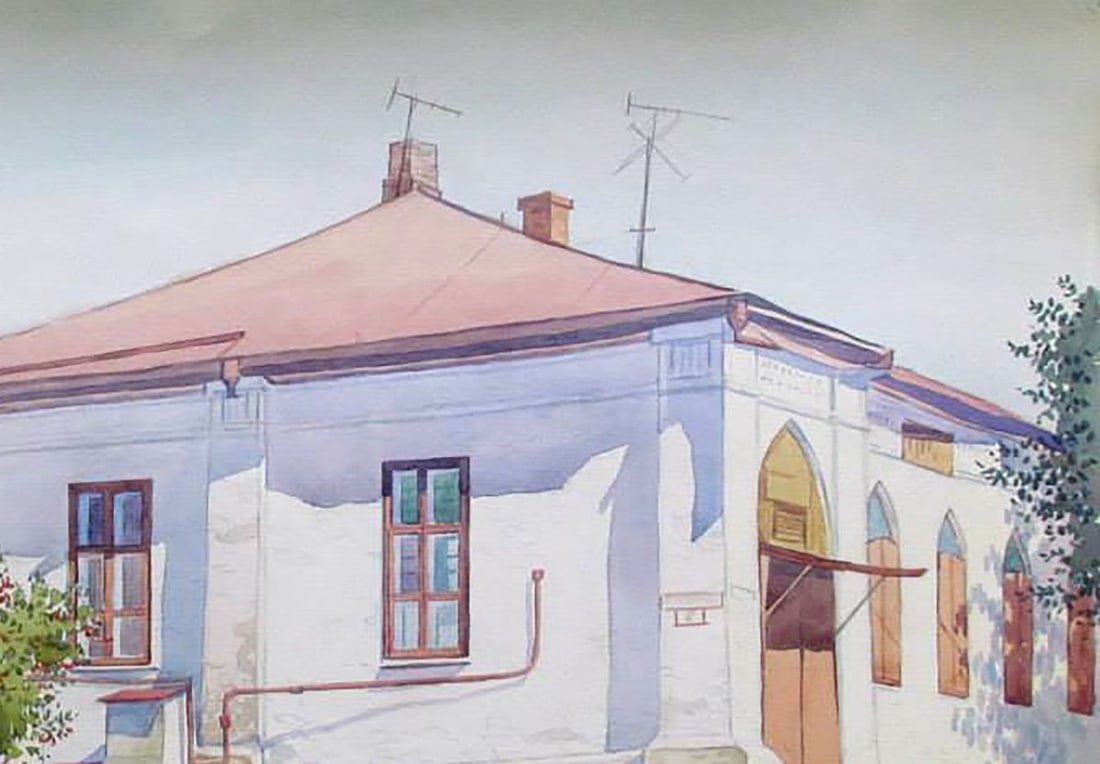 Watercolor painting House on Lermontovskaya Street Kalebets Valery - 5