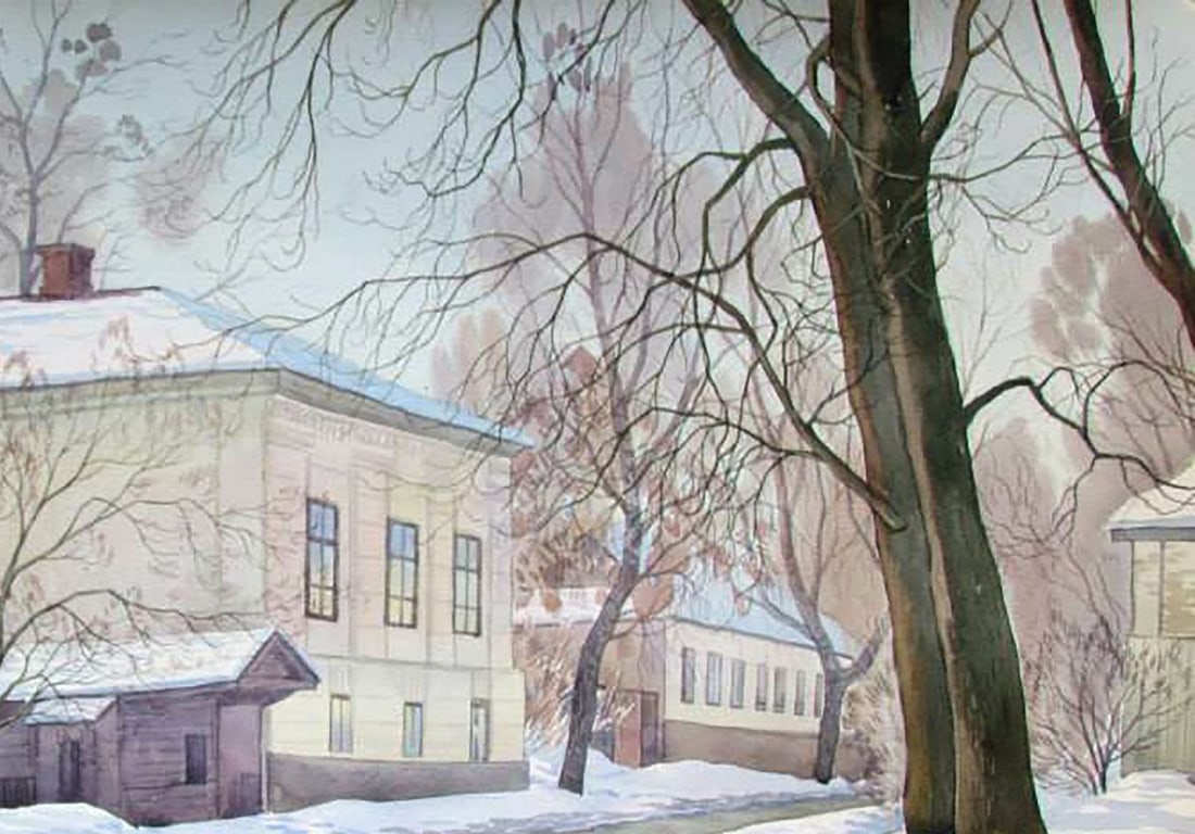 Watercolor painting Pushkinskaya street Street Kalebets Valery - 3
