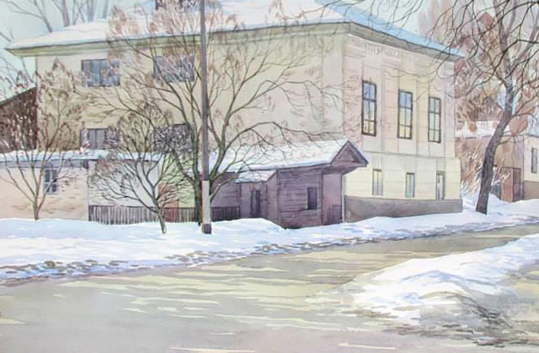 Watercolor painting Pushkinskaya street Street Kalebets Valery - 4