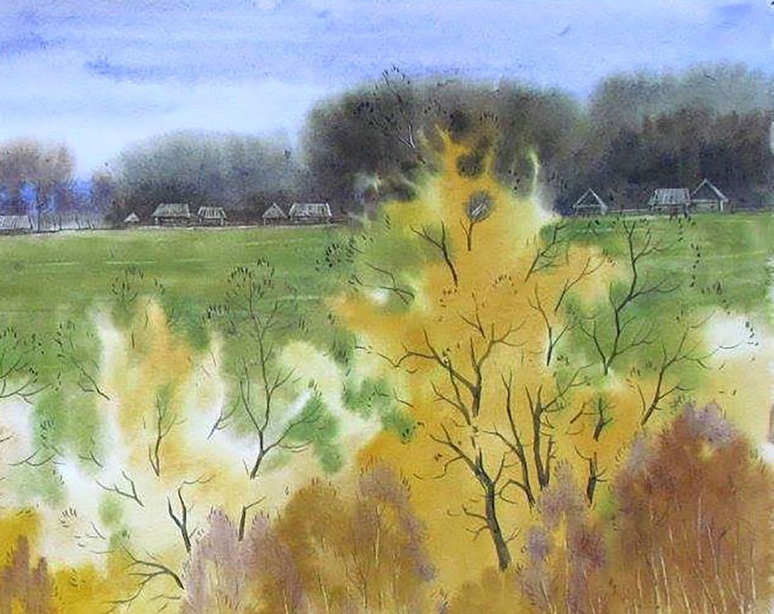 Watercolor painting October Kalebets Valery - 3
