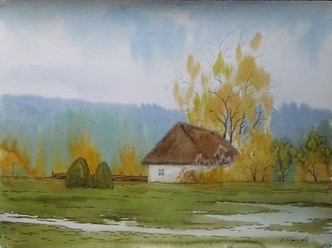 Watercolor painting After the rain Kalebets Valery: Title: Watercolor painting After the rain Kalebets Valery Description: NoSav 144 *** ABOUT THIS PAINTING *** * TITLE: "After the rain" * ARTISTS: Kalebets Valery * SIZE: 30x40 cm/'11.81x15.74 inches' 