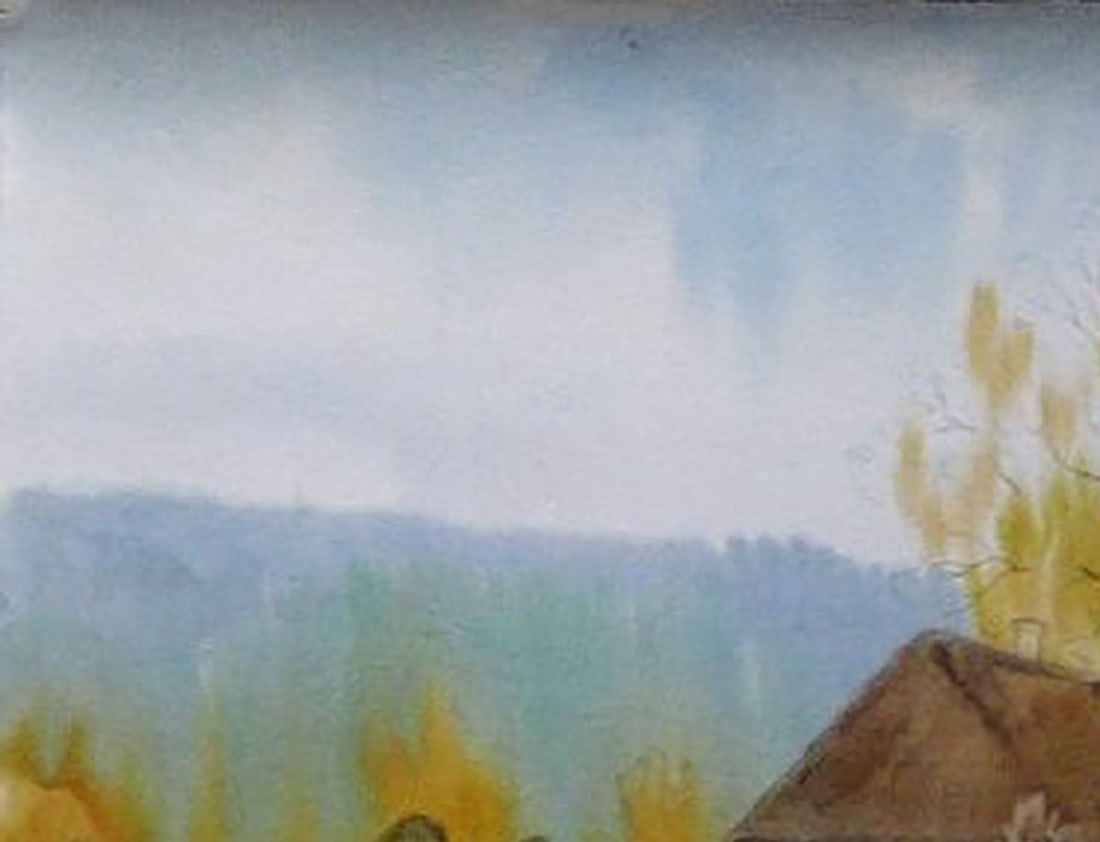 Watercolor painting After the rain Kalebets Valery - 2