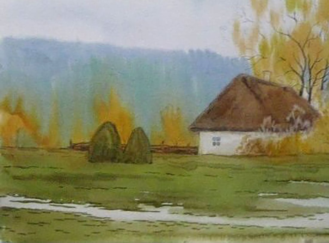 Watercolor painting After the rain Kalebets Valery - 4