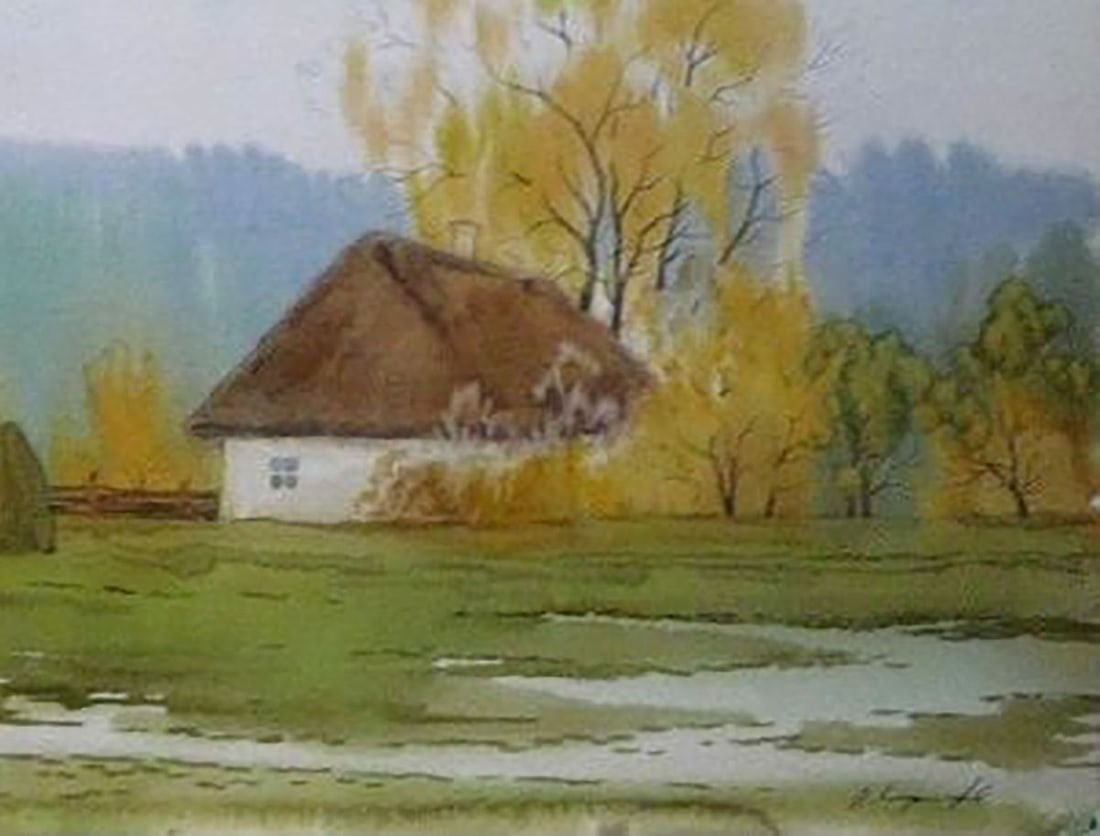 Watercolor painting After the rain Kalebets Valery - 5