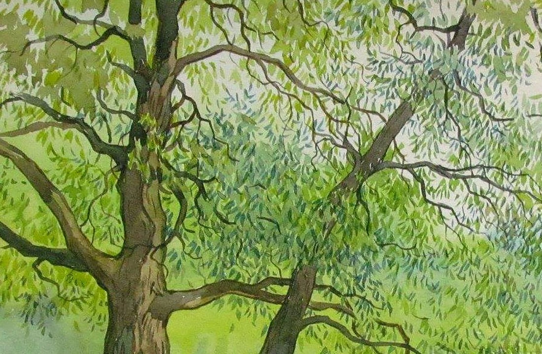 Watercolor painting In the summer forest Kalebets Valery - 2