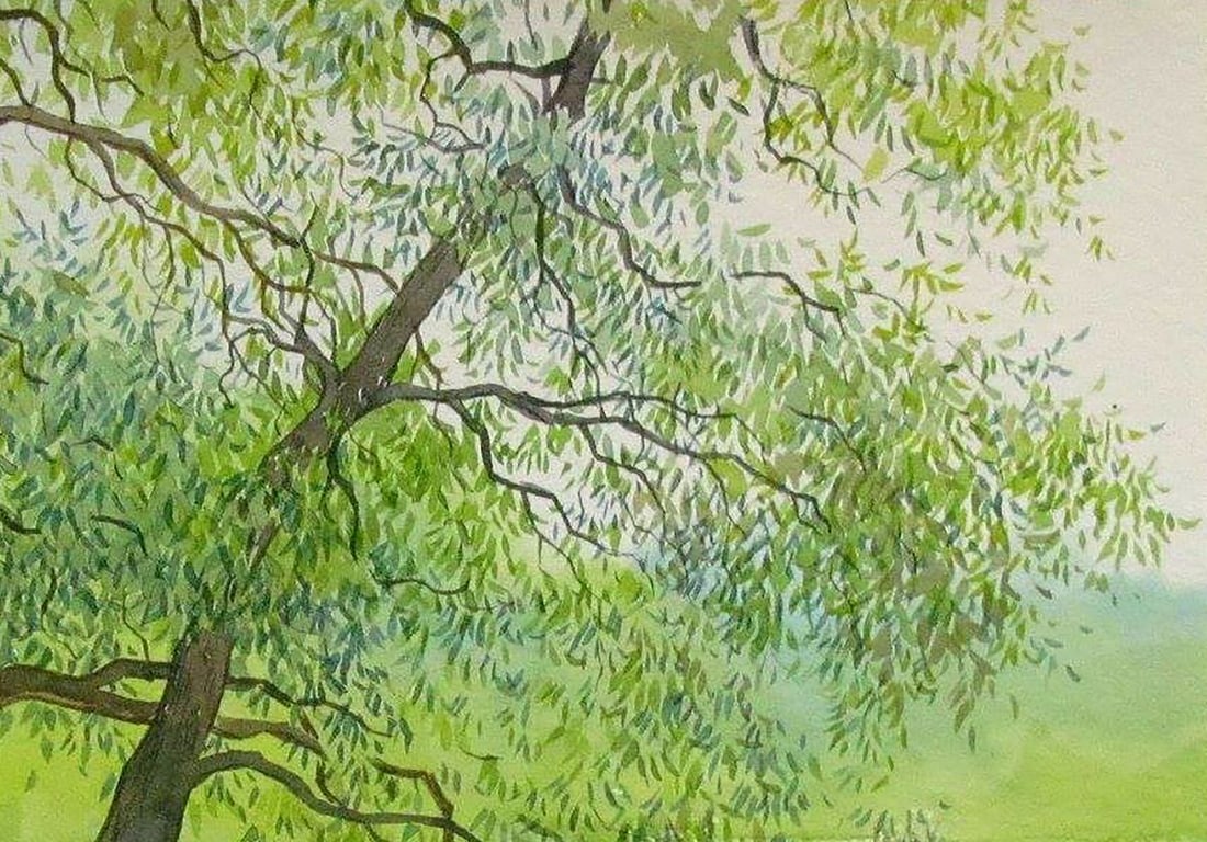 Watercolor painting In the summer forest Kalebets Valery - 3