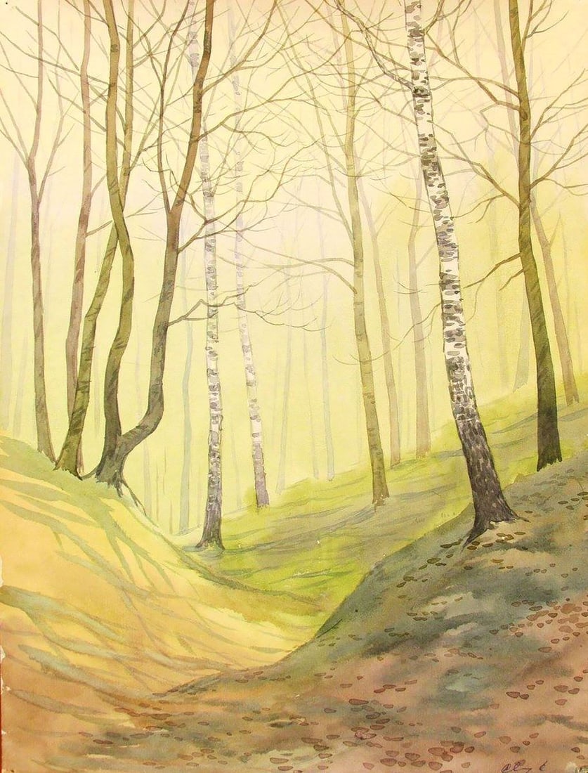 Watercolor painting April morning Kalebets Valery: Title: Watercolor painting April morning Kalebets Valery Description: NoSav 149 *** ABOUT THIS PAINTING *** * TITLE: "April morning" * ARTISTS: Kalebets Valery * SIZE: 40x30 cm/'15.74x11.81 inches' * 