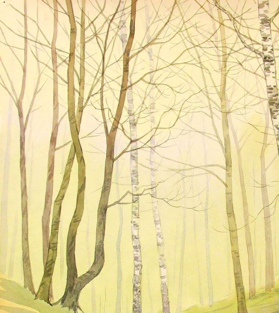 Watercolor painting April morning Kalebets Valery - 2