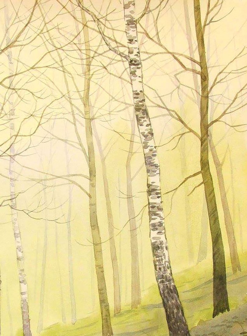Watercolor painting April morning Kalebets Valery - 3