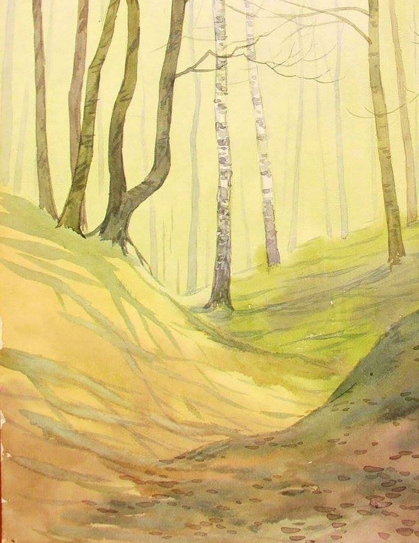 Watercolor painting April morning Kalebets Valery - 4