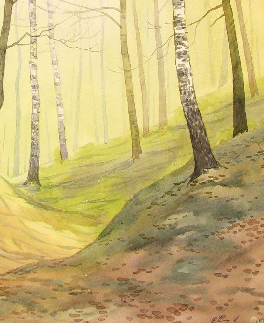 Watercolor painting April morning Kalebets Valery - 5