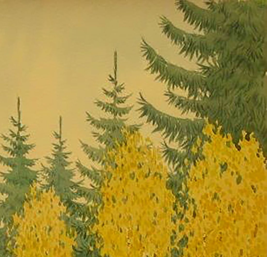 Watercolor painting Autumn sketch Kalebets Valery - 3