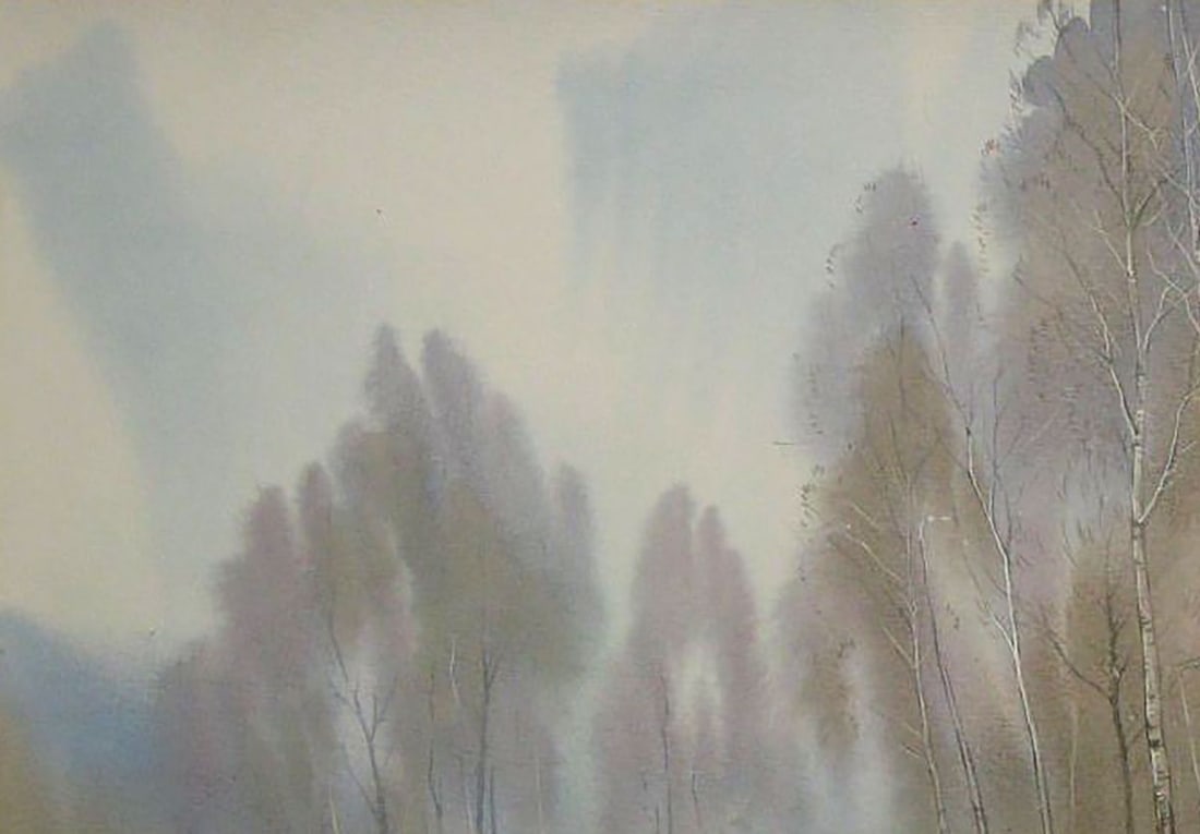 Watercolor painting April sketch Kalebets Valery - 2