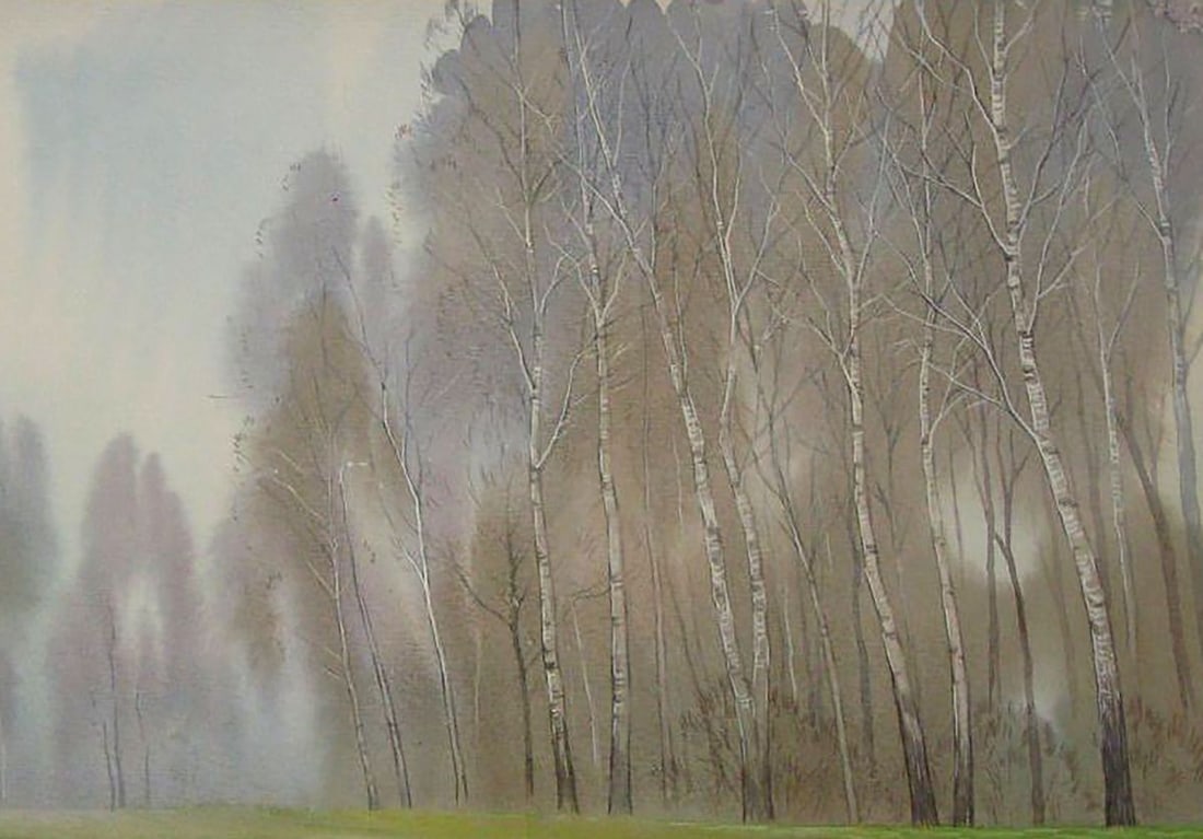 Watercolor painting April sketch Kalebets Valery - 3