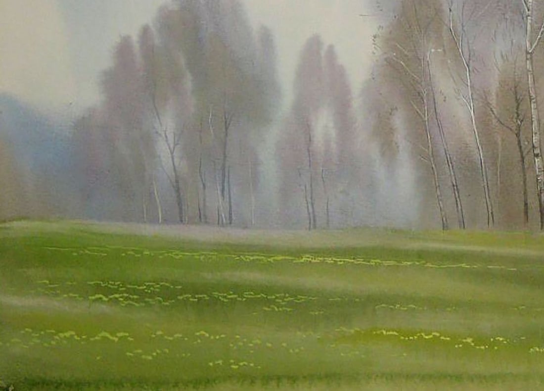 Watercolor painting April sketch Kalebets Valery - 4