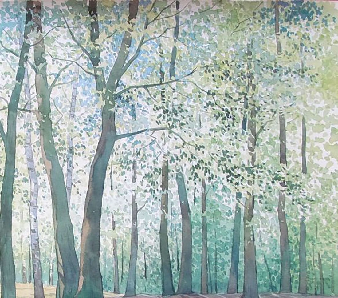 Watercolor painting April sketch Kalebets Valery - 3