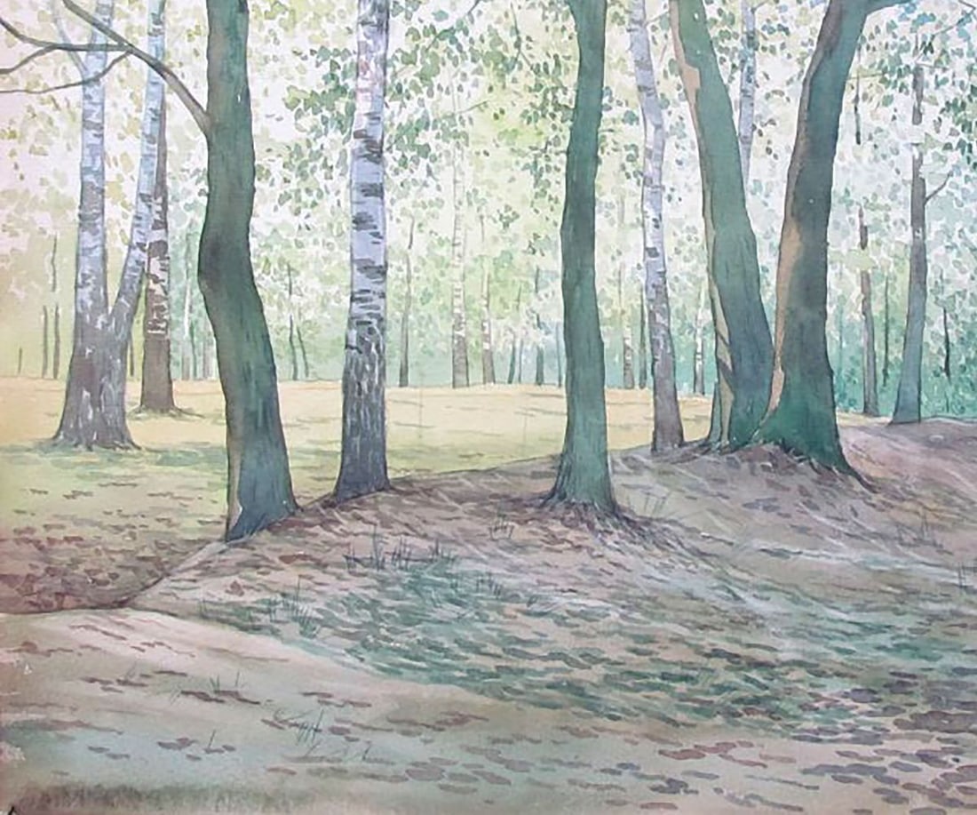 Watercolor painting April sketch Kalebets Valery - 4