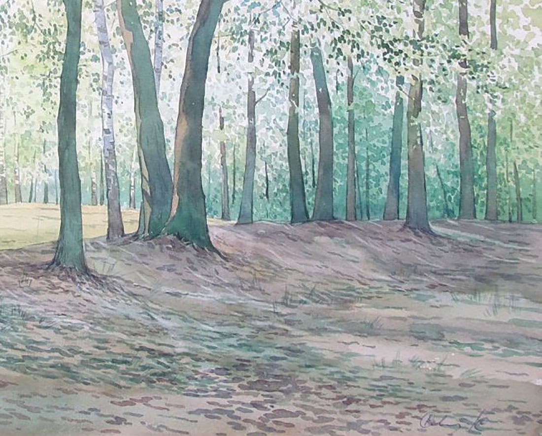 Watercolor painting April sketch Kalebets Valery - 5