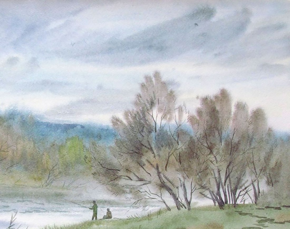 Watercolor painting It's a nasty day Kalebets Valery - 3