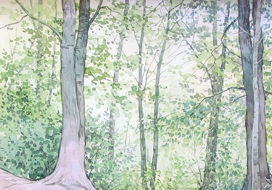 Watercolor painting It's a nasty day Kalebets Valery - 2