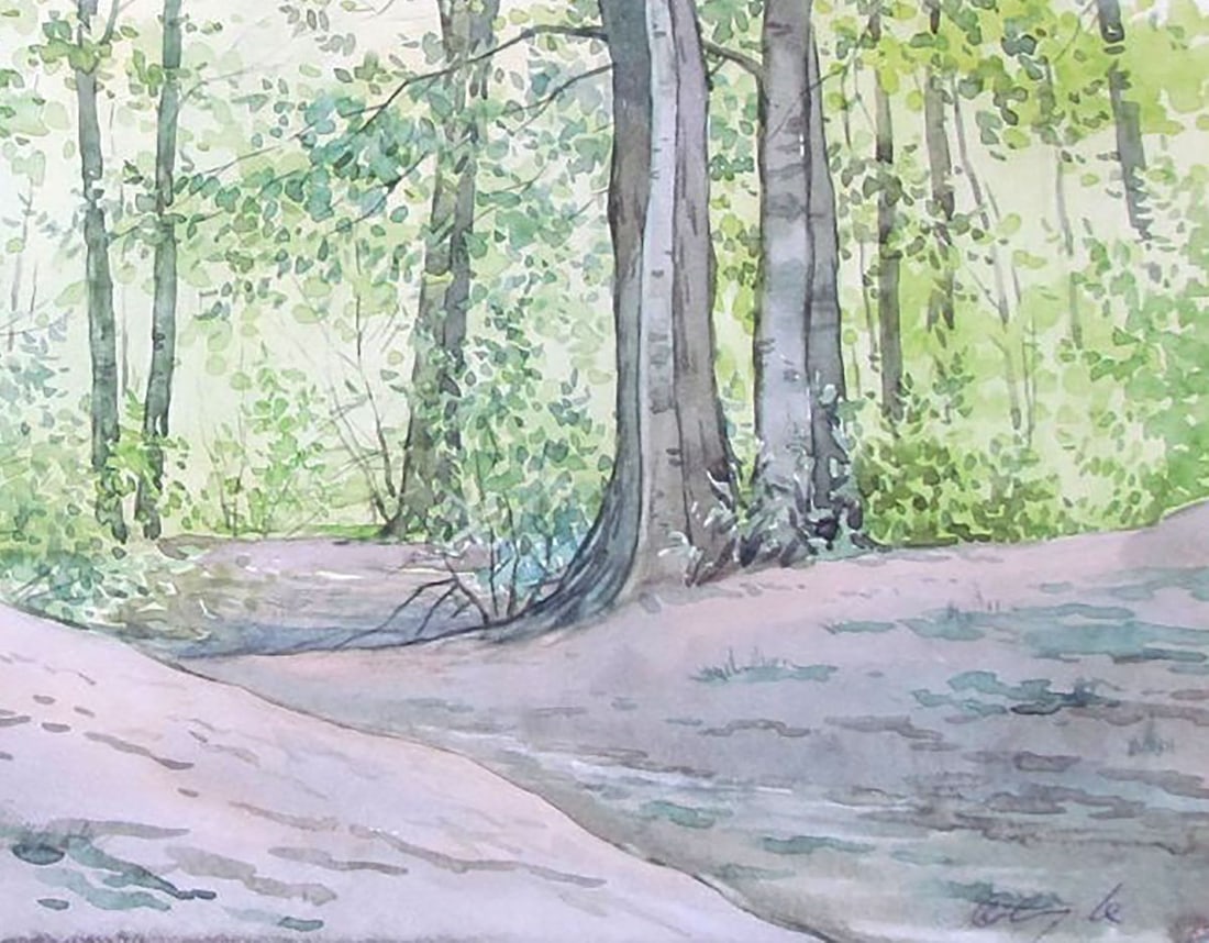Watercolor painting It's a nasty day Kalebets Valery - 5