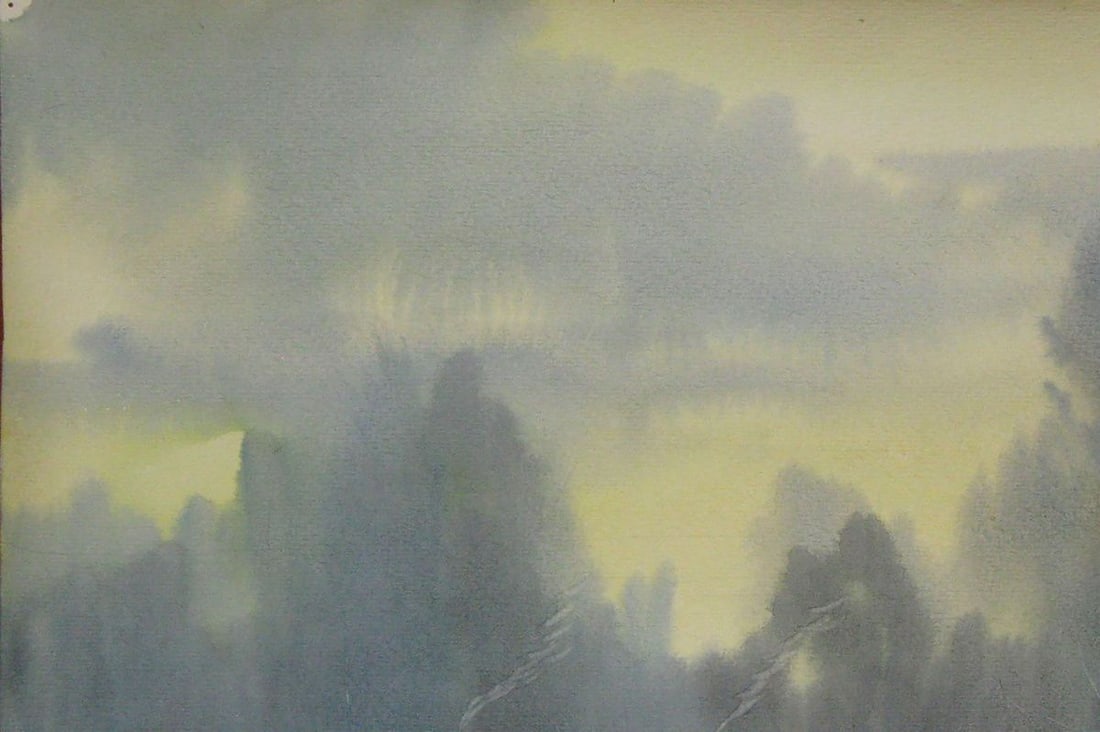 Watercolor painting Somewhere on the edge Kalebets Valery - 2
