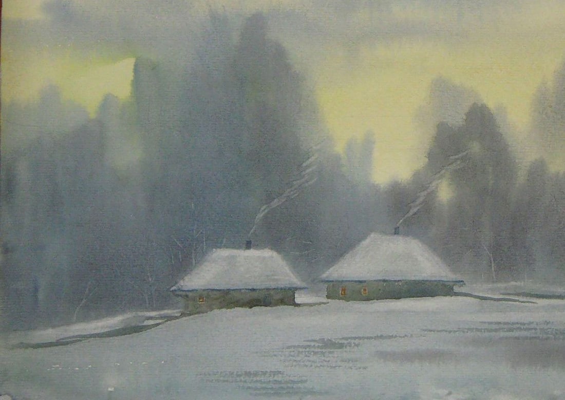 Watercolor painting Somewhere on the edge Kalebets Valery - 4