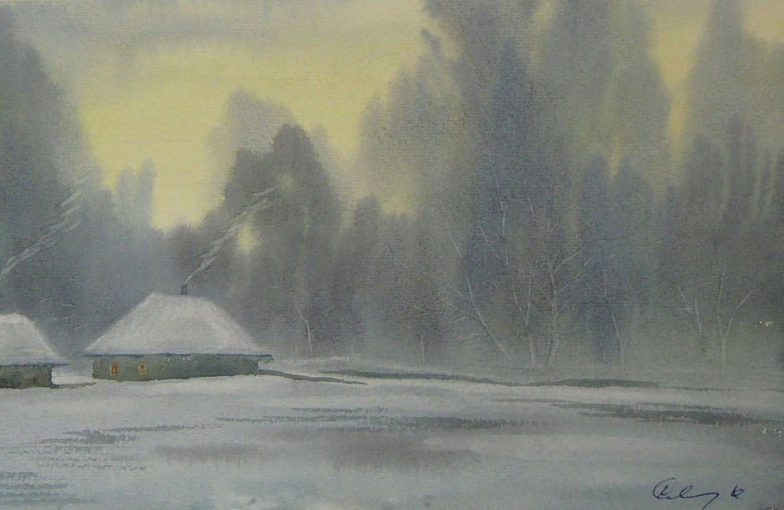 Watercolor painting Somewhere on the edge Kalebets Valery - 5