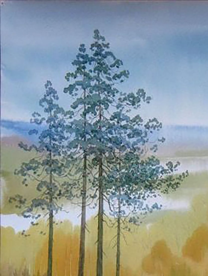 Watercolor painting Forest gave Kalebets Valery - 2
