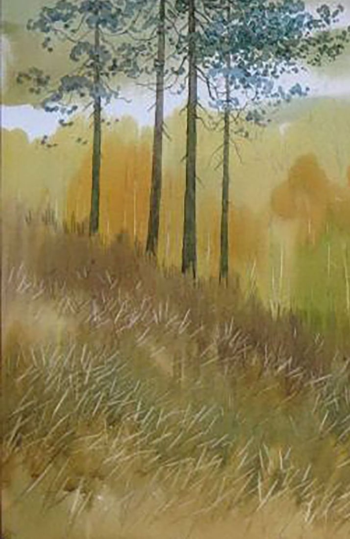 Watercolor painting Forest gave Kalebets Valery - 4