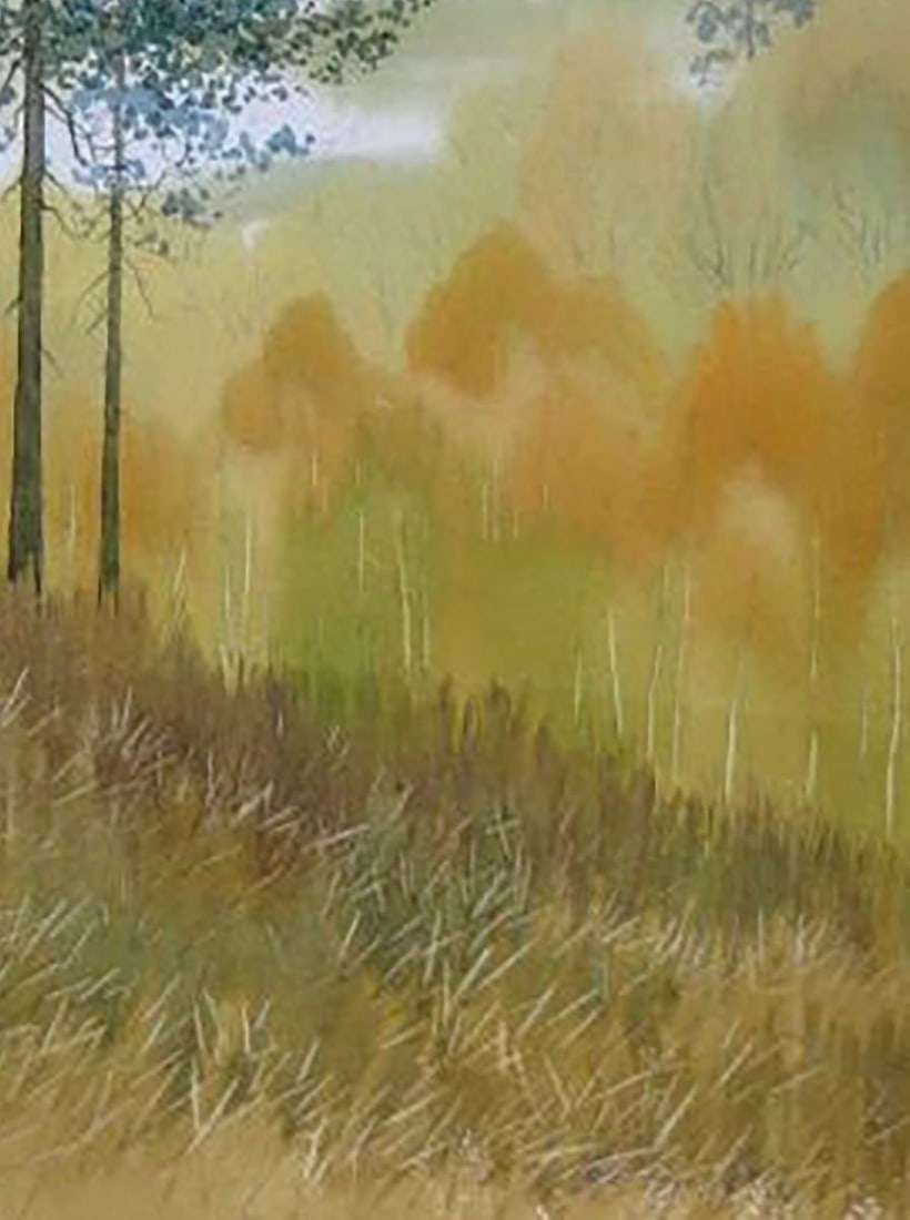 Watercolor painting Forest gave Kalebets Valery - 5