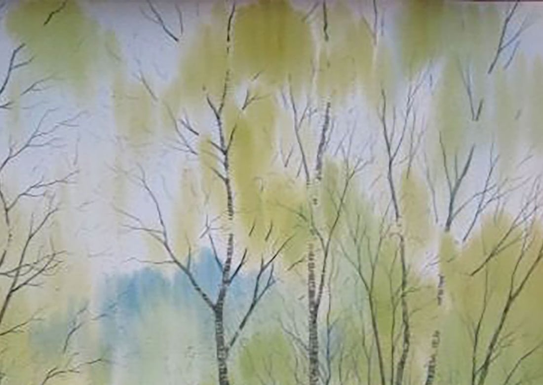 Watercolor painting Forest gave Kalebets Valery - 3