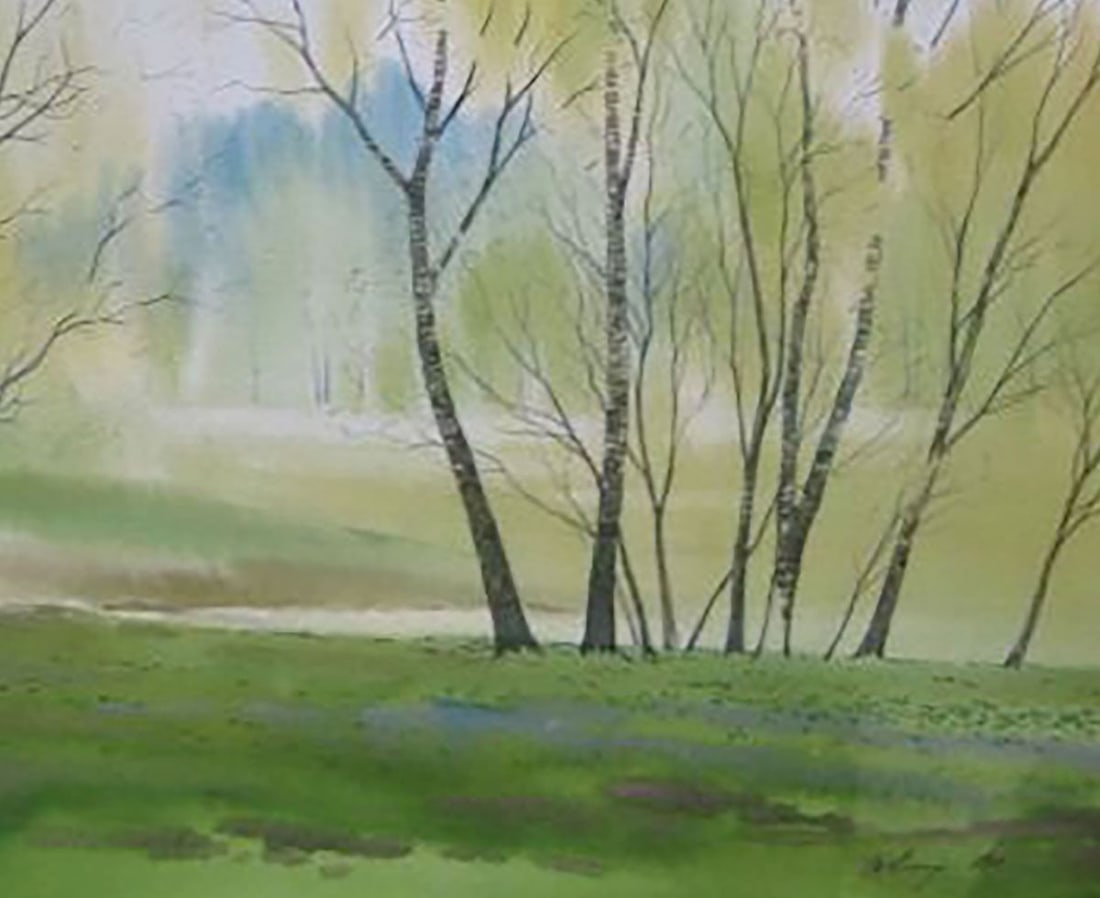 Watercolor painting Forest gave Kalebets Valery - 5
