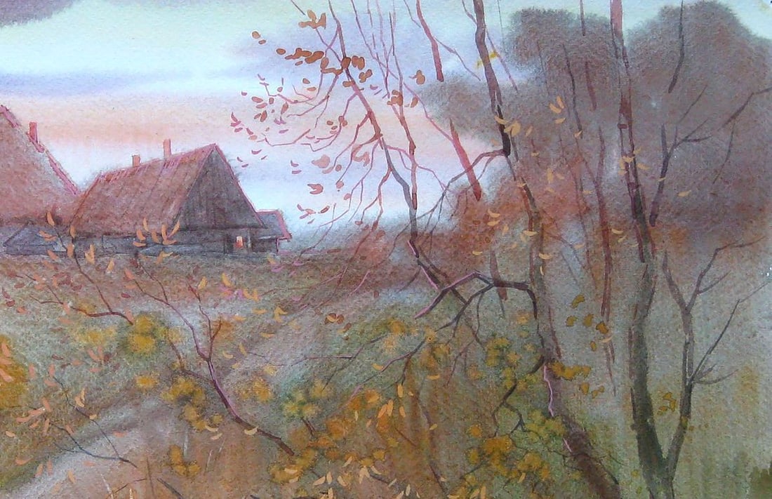 Watercolor painting Native lands Kalebets Valery - 3