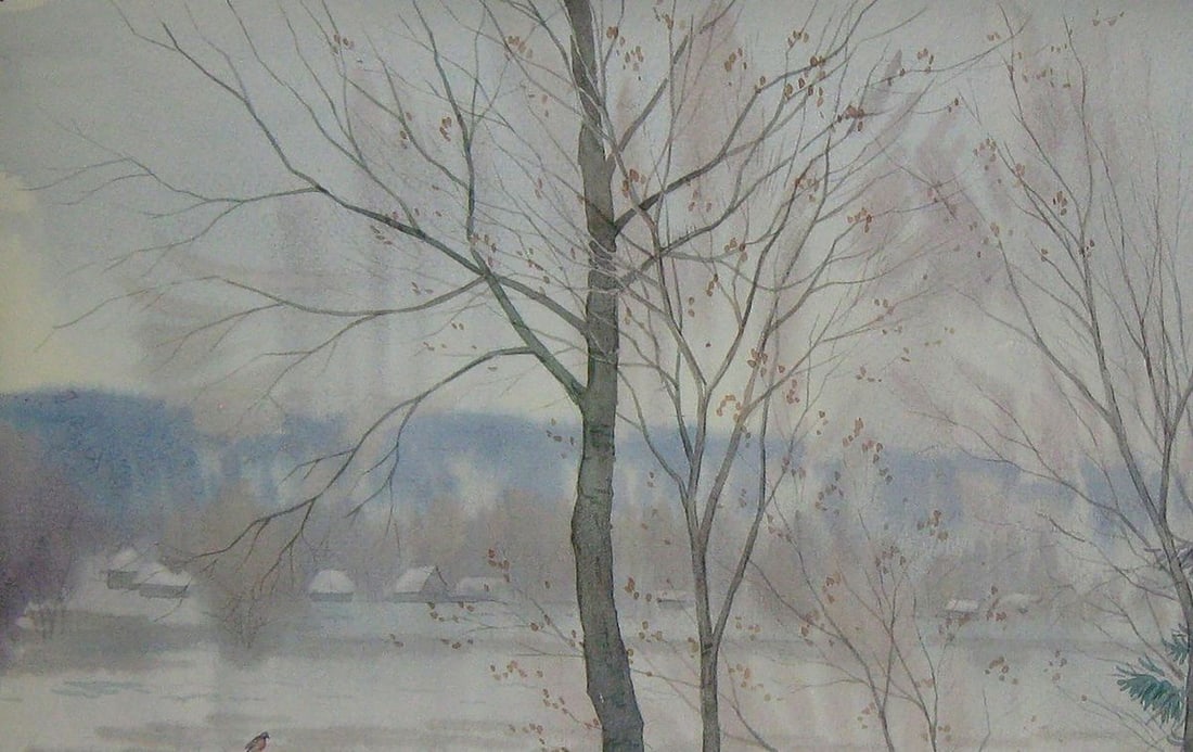 Watercolor painting Snow Kalebets Valery - 2
