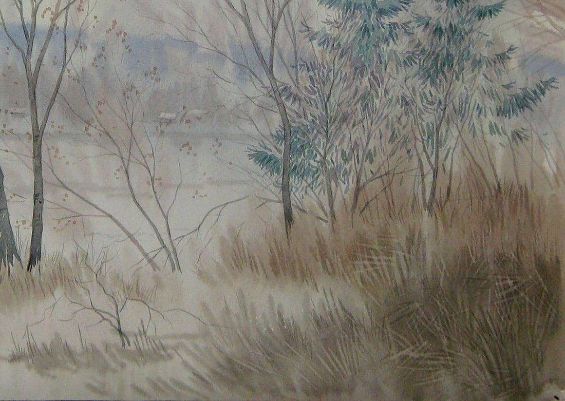 Watercolor painting Snow Kalebets Valery - 5