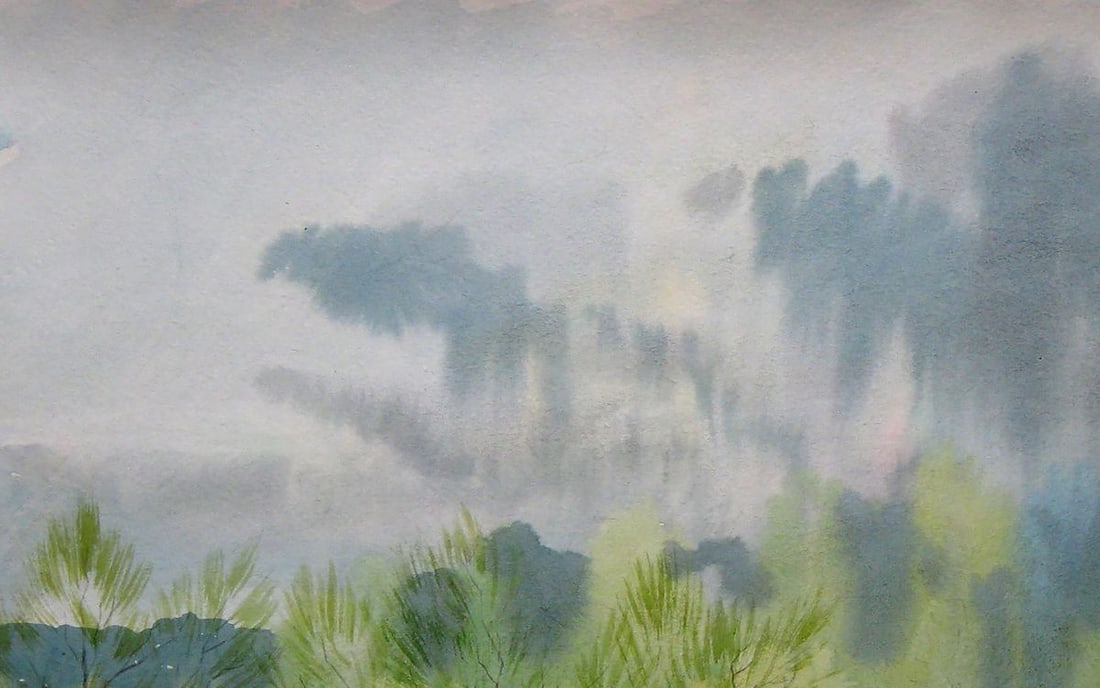 Watercolor painting After a thunderstorm Kalebets Valery - 2