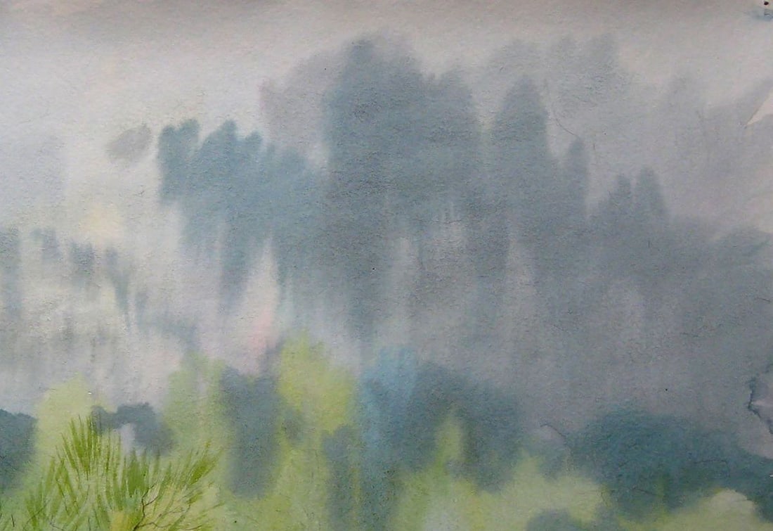 Watercolor painting After a thunderstorm Kalebets Valery - 3