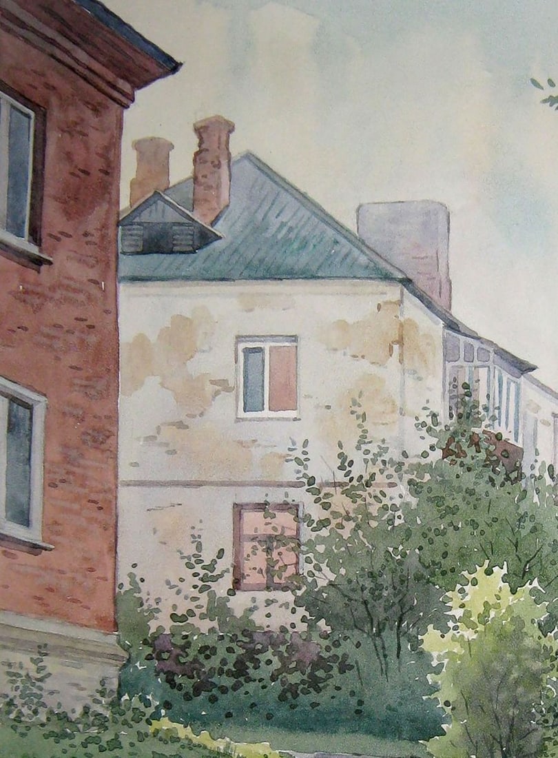 Watercolor painting July. Etude Kalebets Valery - 2