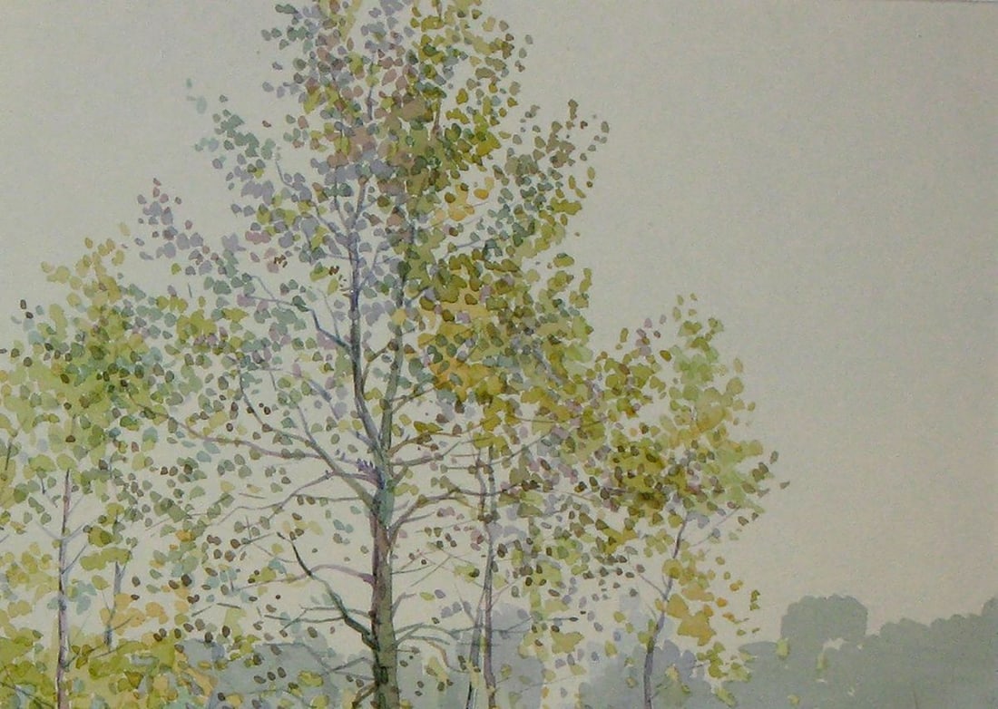 Watercolor painting October warm days Kalebets Valery - 3