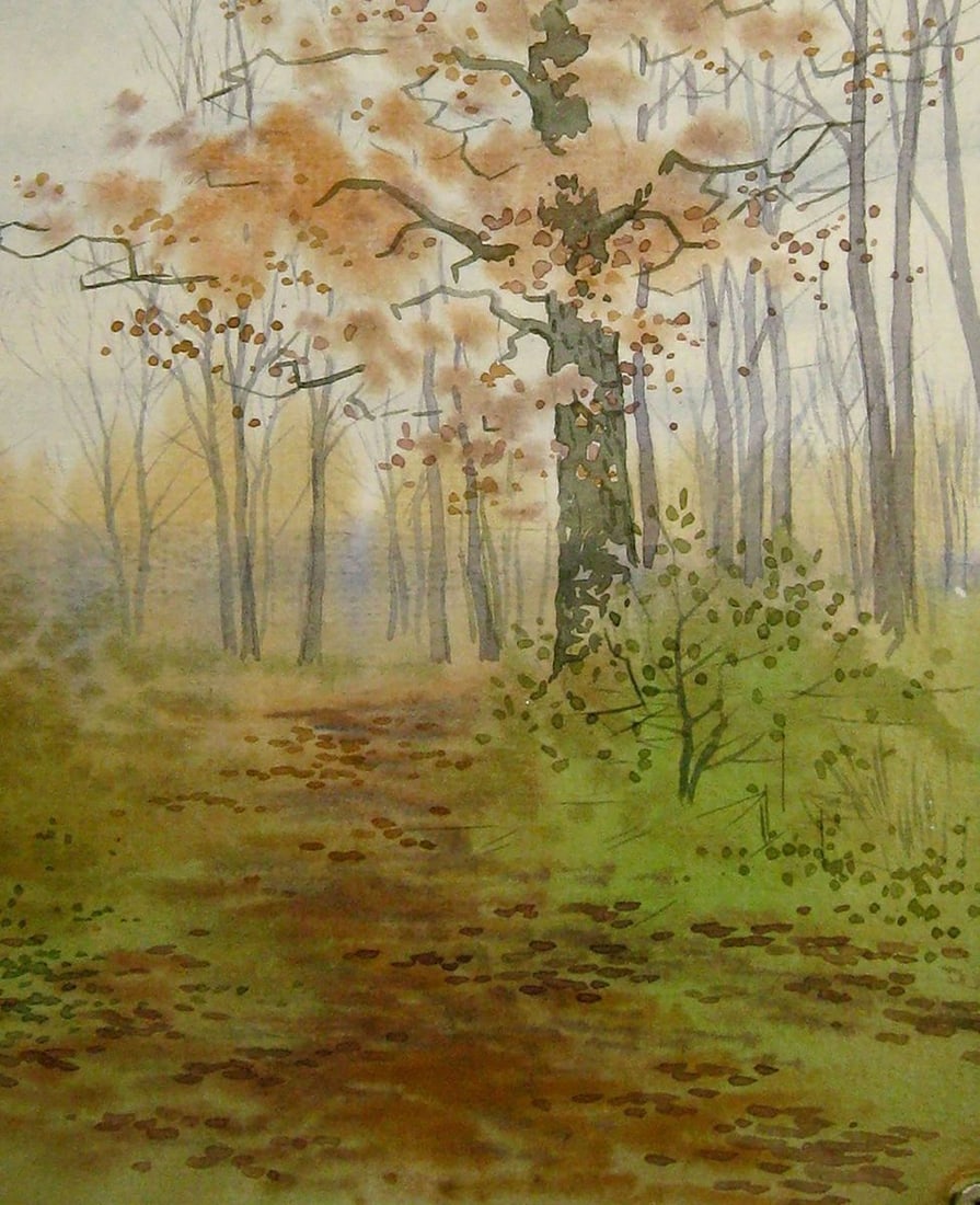 Watercolor painting Oak Kalebets Valery - 5