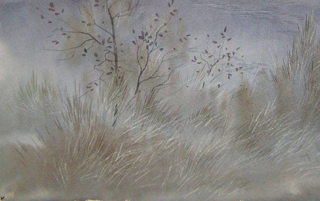Watercolor painting Winter fantasy Kalebets Valery - 4
