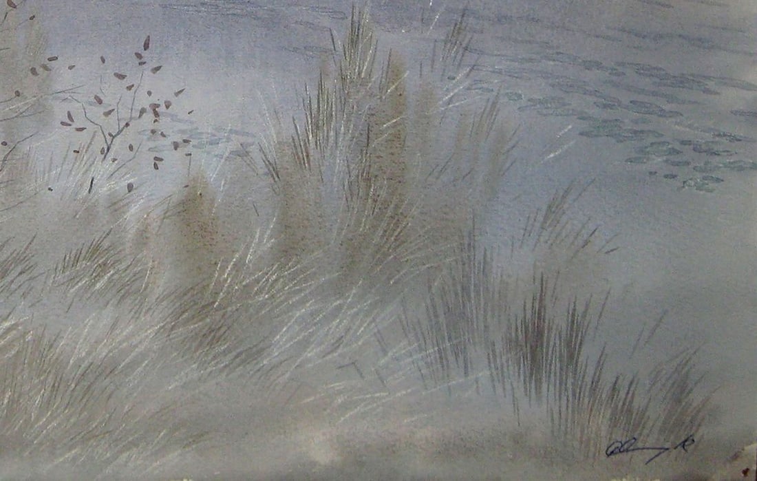 Watercolor painting Winter fantasy Kalebets Valery - 5
